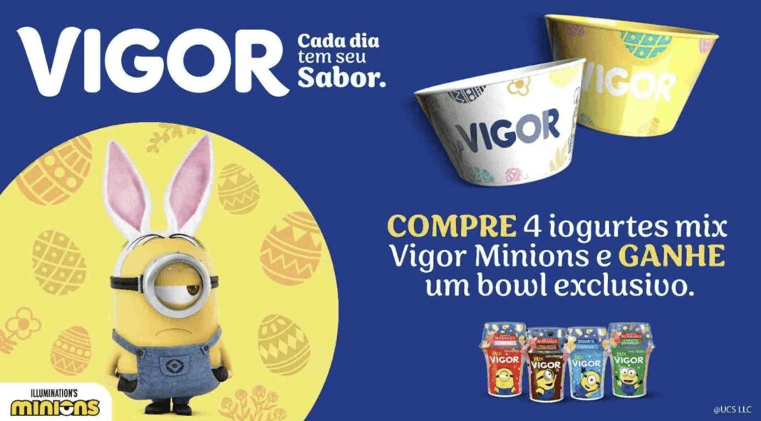 Ganhe Bowl dos Minions na Campanha de Páscoa Vigor 2025