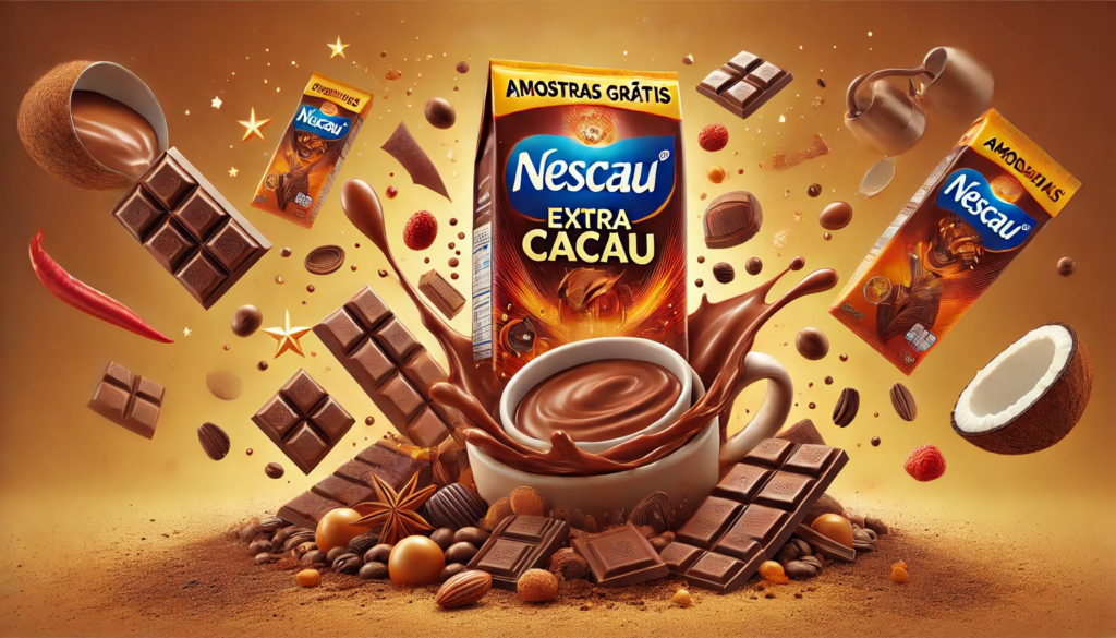 Desfrute de um delicioso NESCAU® Extra Cacau, agora disponível em amostras grátis